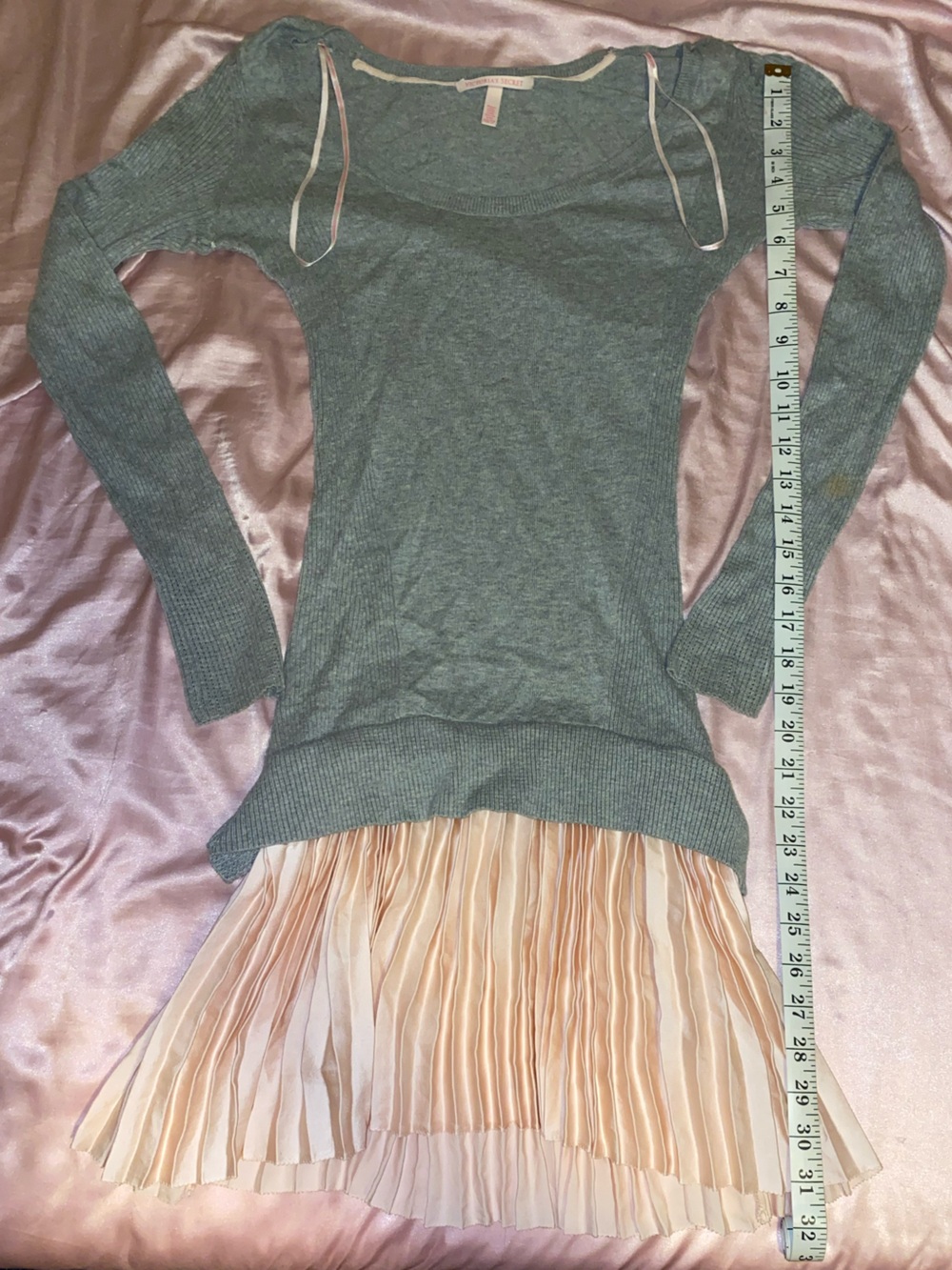 Victoria's Secret Gray Sweater Dress with Pink Accent